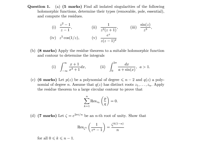 Solved Question 1. (a) (5 marks) Find all isolated | Chegg.com