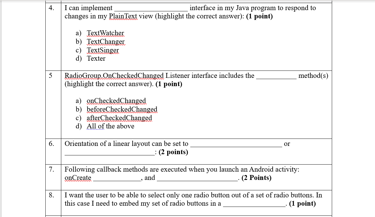 Solved 4. I can implement interface in my Java program to | Chegg.com