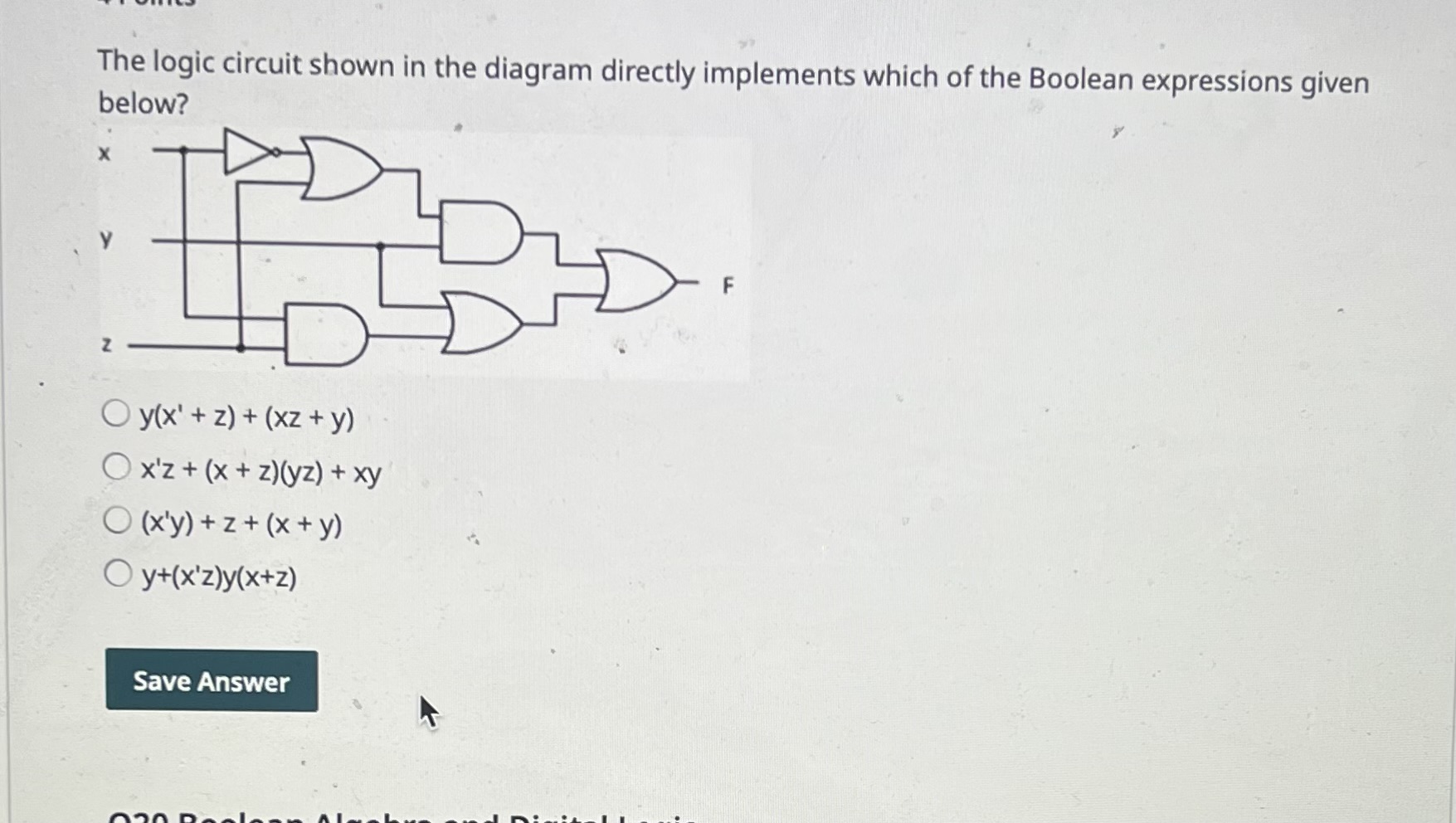 Solved The logic circuit shown in the diagram directly | Chegg.com