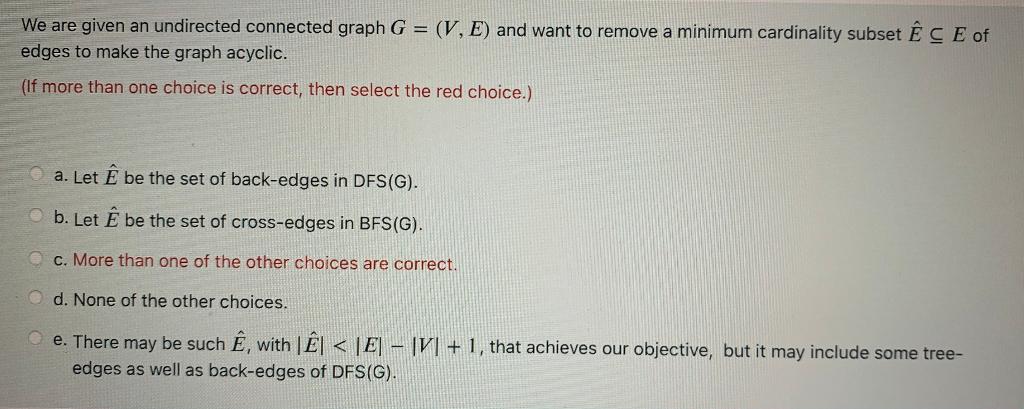 Let G V E Be Any Planar Graph With 3 Or More Chegg Com