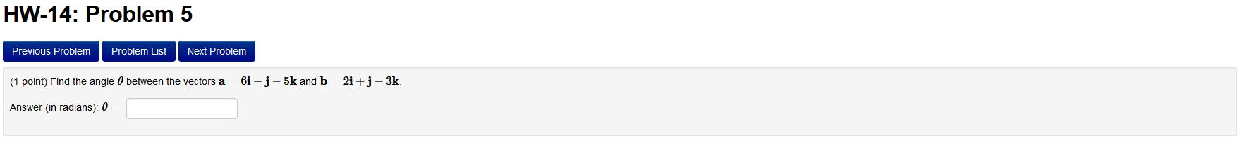 Solved HW-14: Problem 5 Previous Problem Problem List Next | Chegg.com