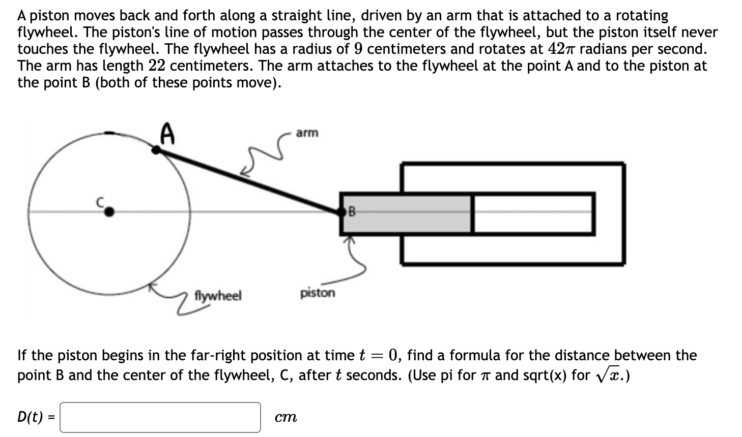 Solved A piston moves back and forth along a straight line,