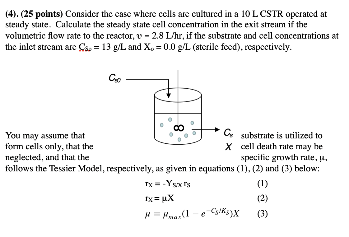 Solved (4). (25 points) Consider the case where cells are | Chegg.com
