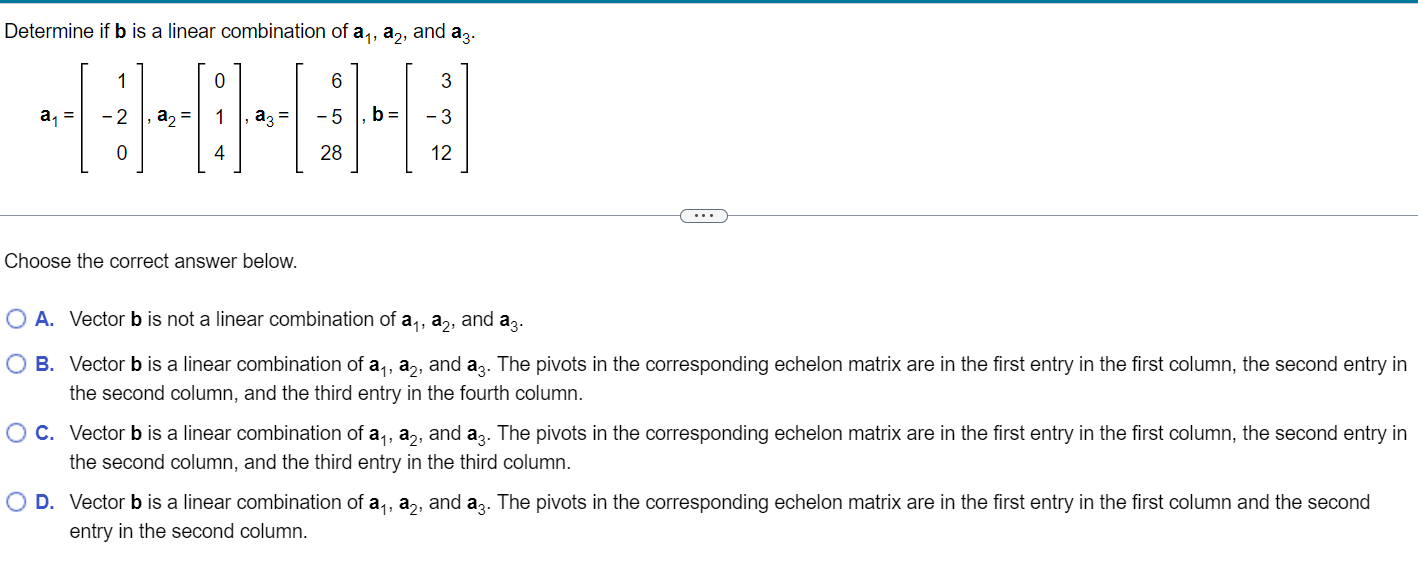 Solved Write a vector equation that is equivalent to the | Chegg.com