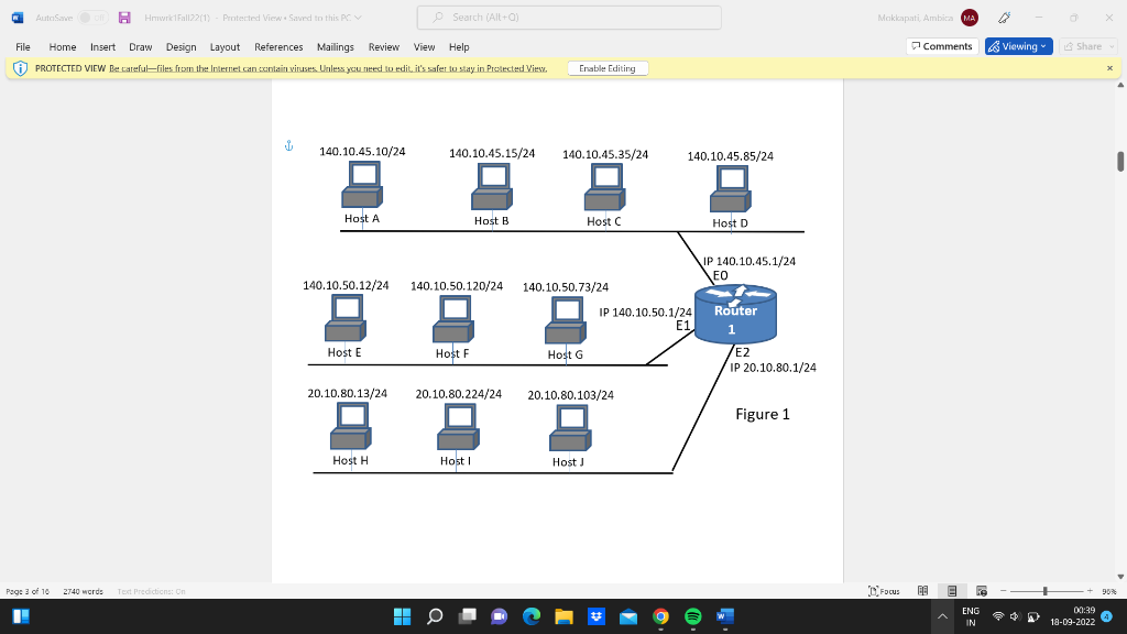 Solved (15 points)Referring to figure 1 assume all of the