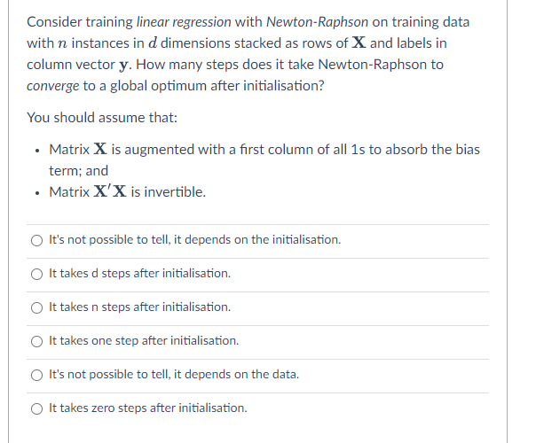 Solved Consider training linear regression with | Chegg.com