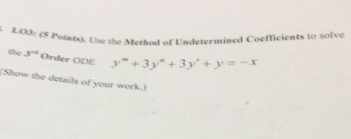 Solved Ode | Chegg.com