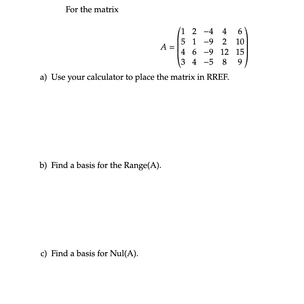 transform matrix 1 2 3 4 5 6