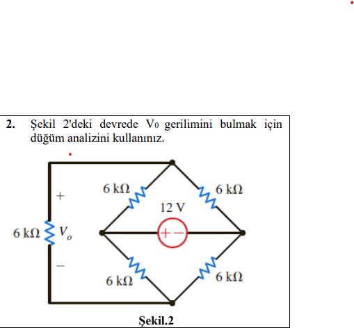 Solved To find the voltage V0 ﻿in the circuit in Figure 2use | Chegg.com