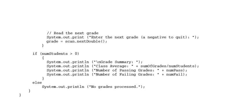 Solved Processing Grades The file Grades.java contains a | Chegg.com