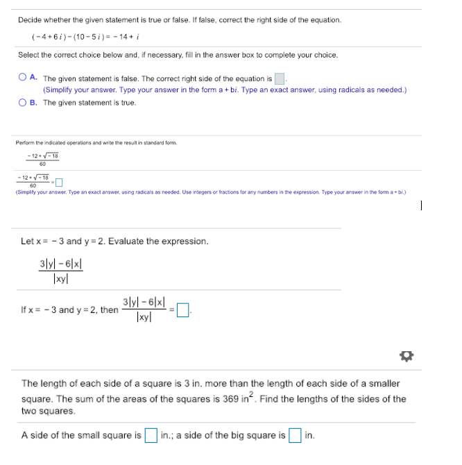 Solved Decide whether the given statement is true or false. | Chegg.com