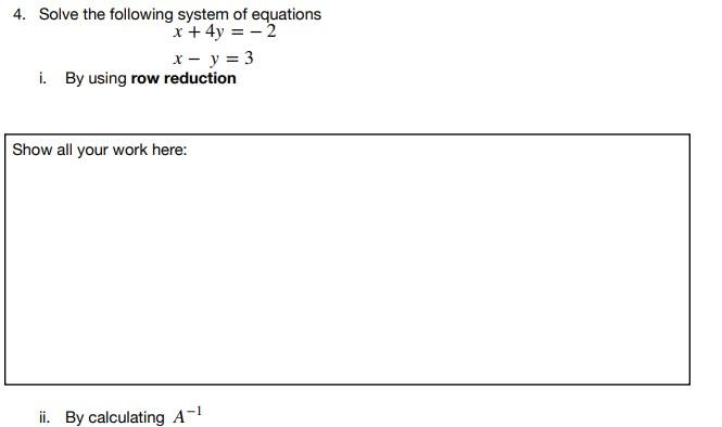 Solved 4. Solve the following system of equations | Chegg.com