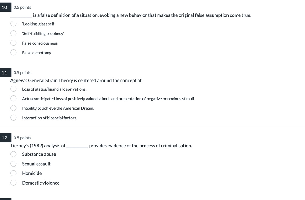 Solved 0.5 points is a false definition of a situation, | Chegg.com