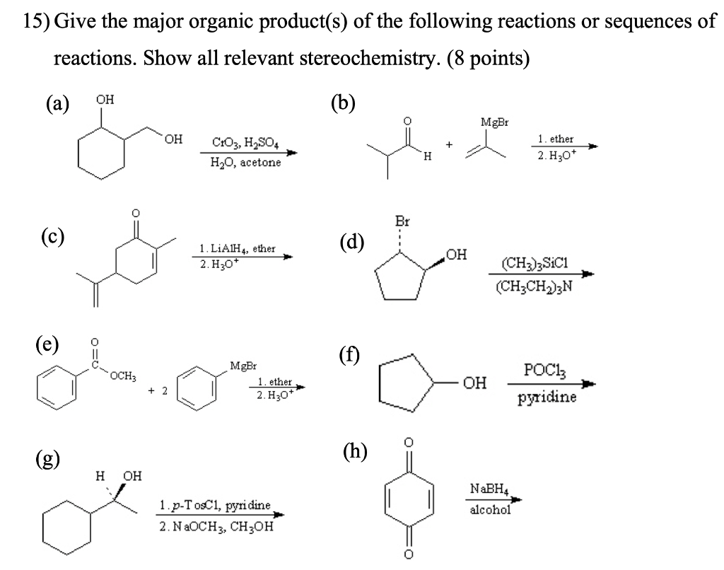 solved-give-the-major-organic-product-s-of-the-following-chegg