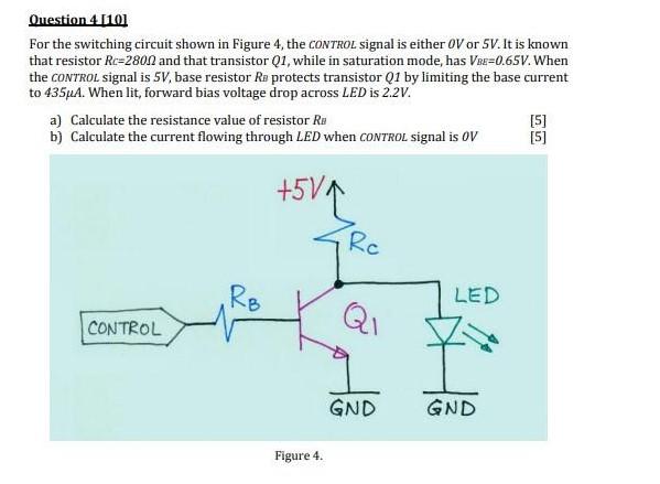Solved Question 4 1101 For the switching circuit shown in | Chegg.com