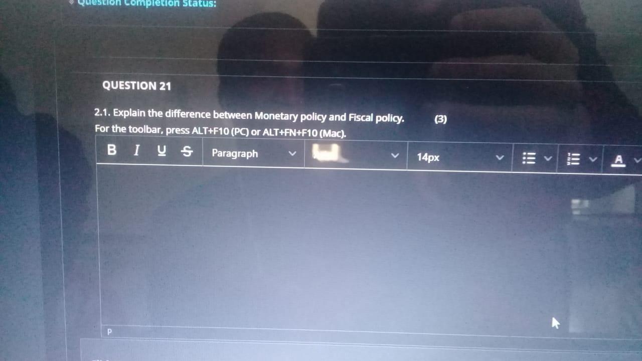 Solved mpletion Status: QUESTION 21 (3) 2.1. Explain the | Chegg.com