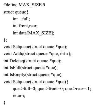 Solved This is pseudo code of circular queue, there is three | Chegg.com