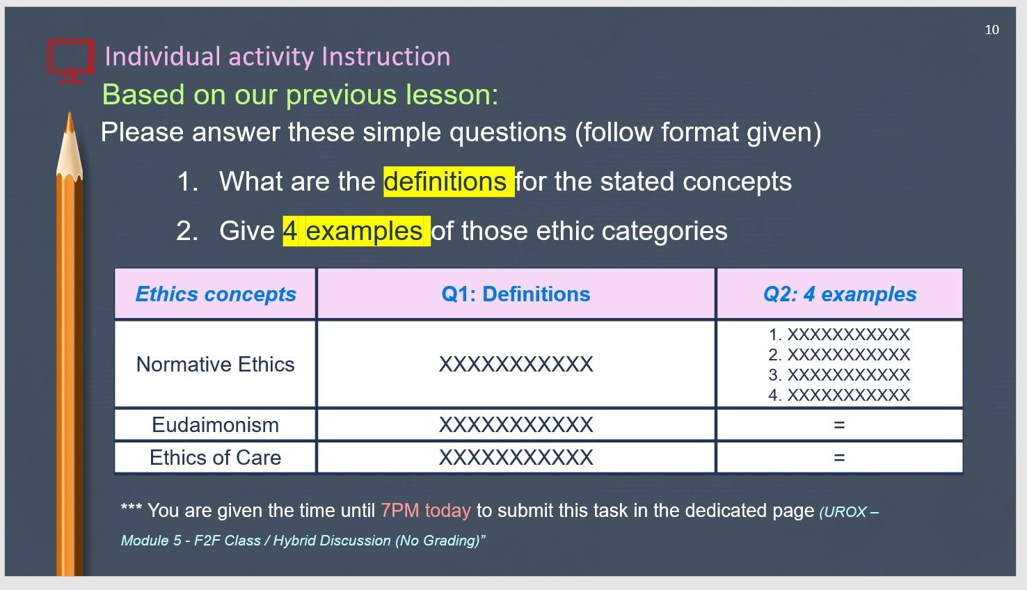 Solved 10 Individual activity Instruction Based on our | Chegg.com