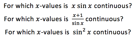 Solved for which x values is x sin x continuous for which chegg