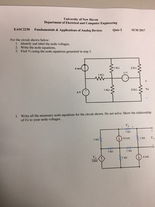 Solved For the circuit shown below: Identify and label the | Chegg.com