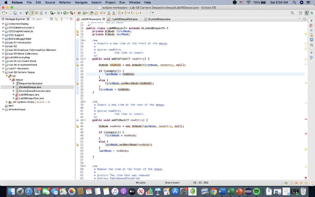 The project for this lab | Chegg.com