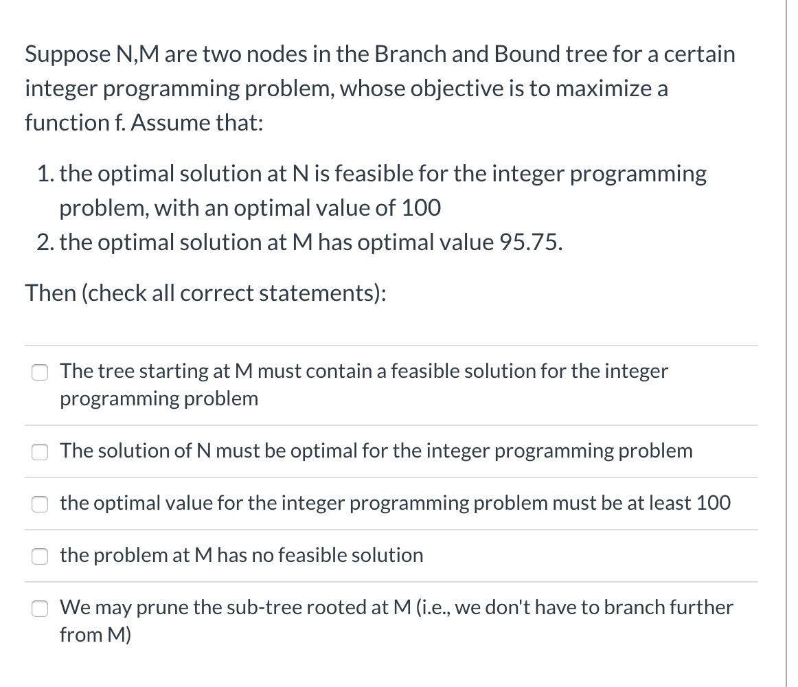 Solved The integer programming problem assigned as homework | Chegg.com
