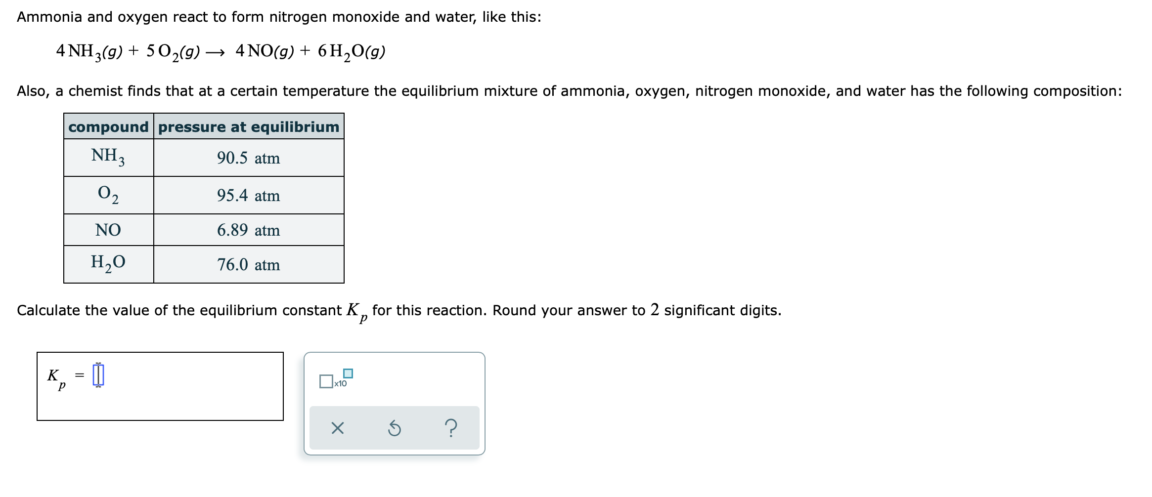 Solved Ammonia and oxygen react to form nitrogen monoxide | Chegg.com