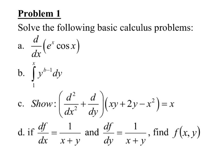how to solve a calculus problem