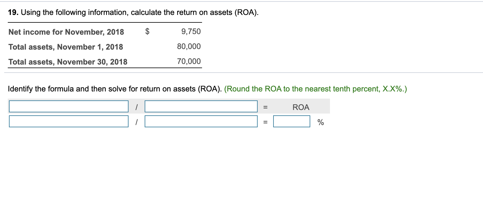 return on assets formula