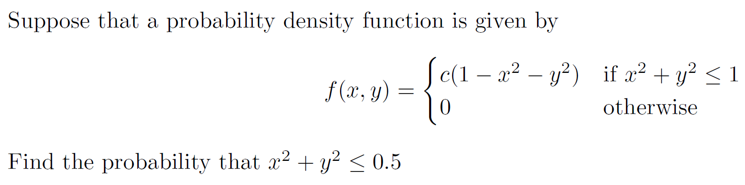 Solved Suppose that a probability density function is given | Chegg.com