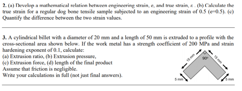 Solved 2. (a) Develop a mathematical relation between | Chegg.com