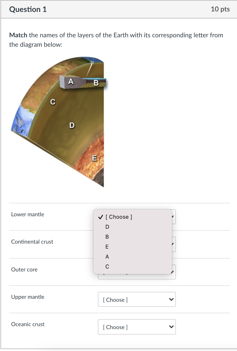 Solved Question 1 10 pts Match the names of the layers of | Chegg.com