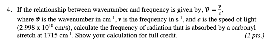 Solved 4 If The Relationship Between Wavenumber And Freq Chegg Com