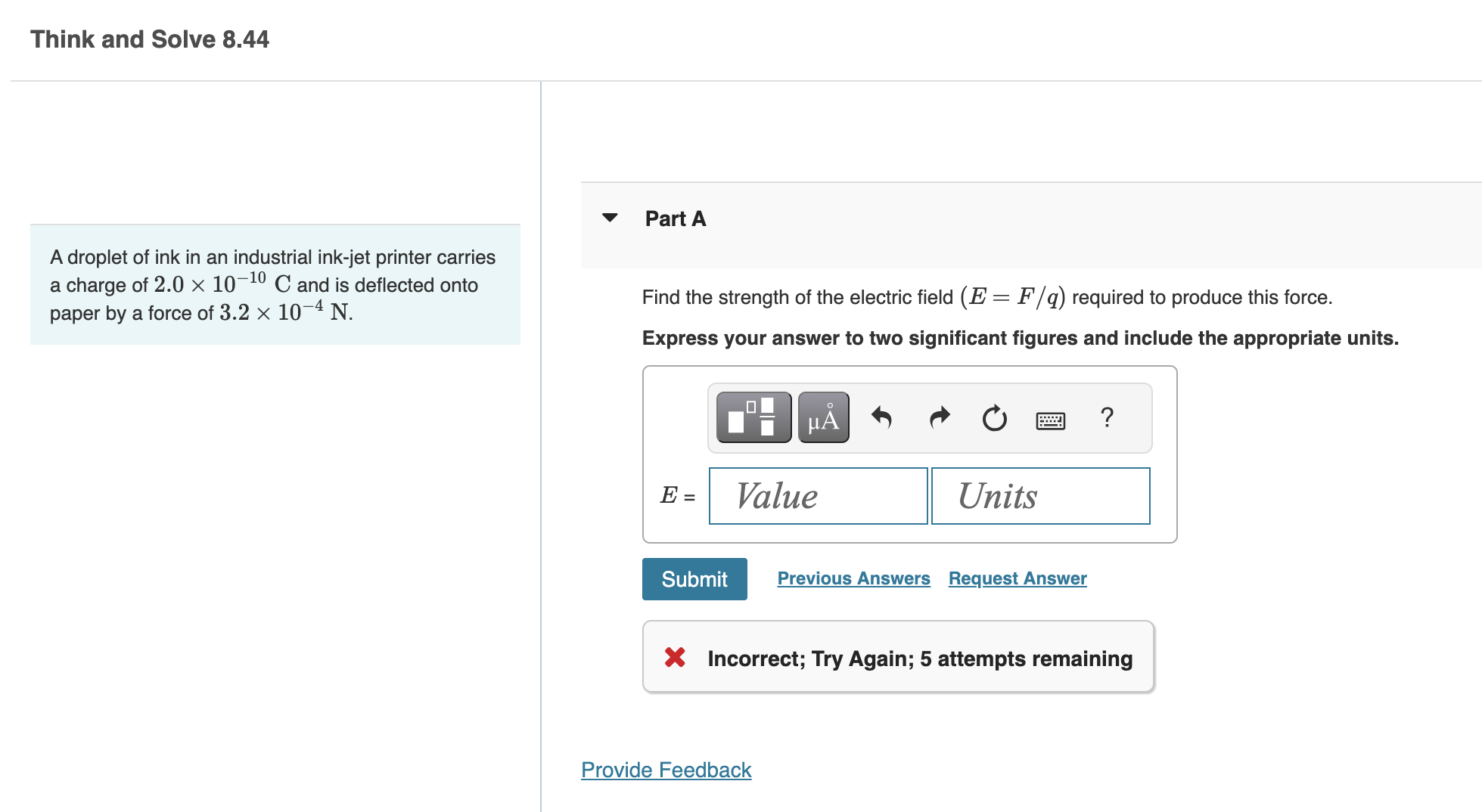 Solved A droplet of ink in an industrial ink-jet printer | Chegg.com