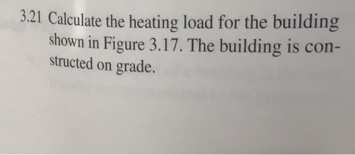 3.21 Calculate the heating load for the building | Chegg.com