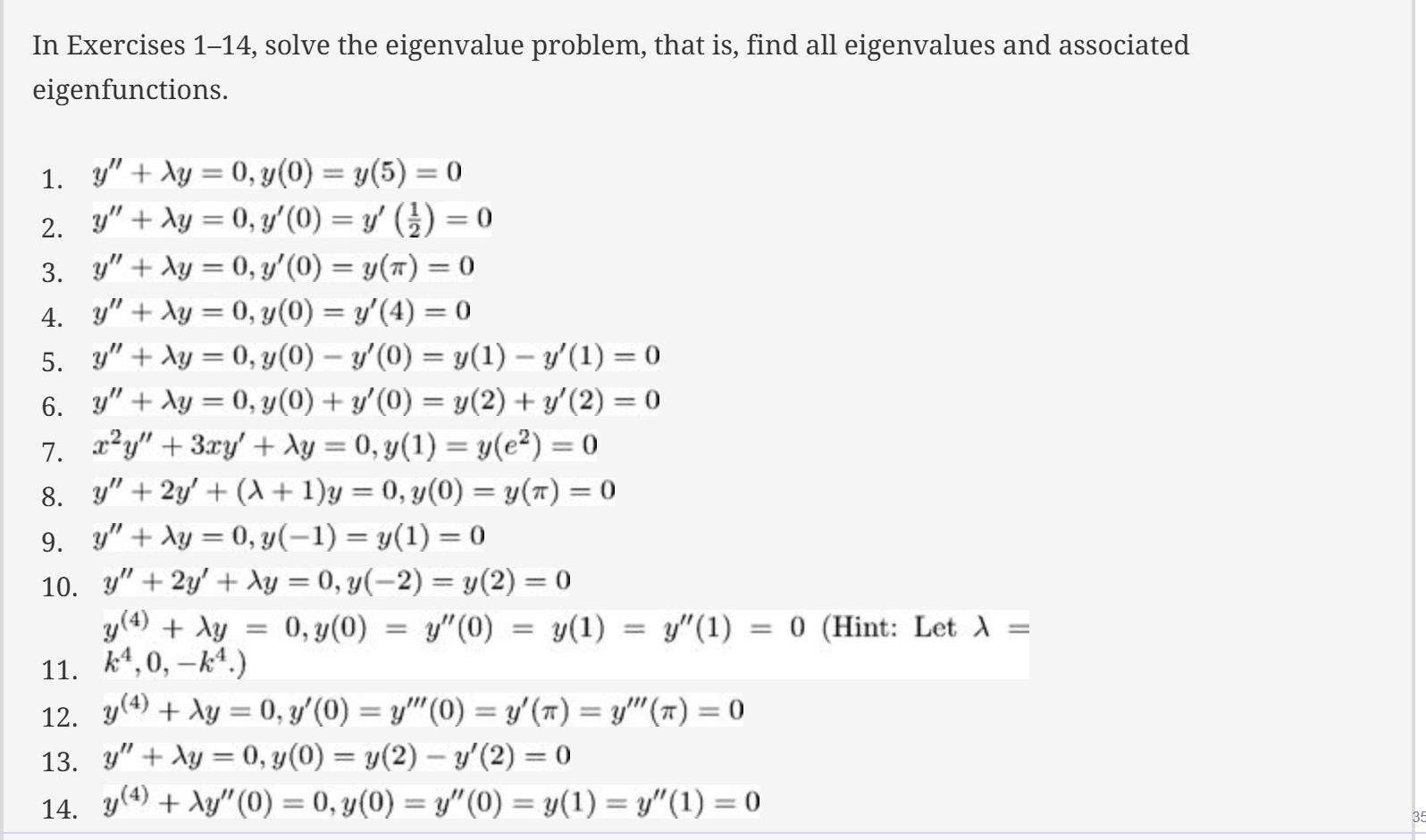 Solved In Exercises 1-14, solve the eigenvalue problem, that | Chegg.com