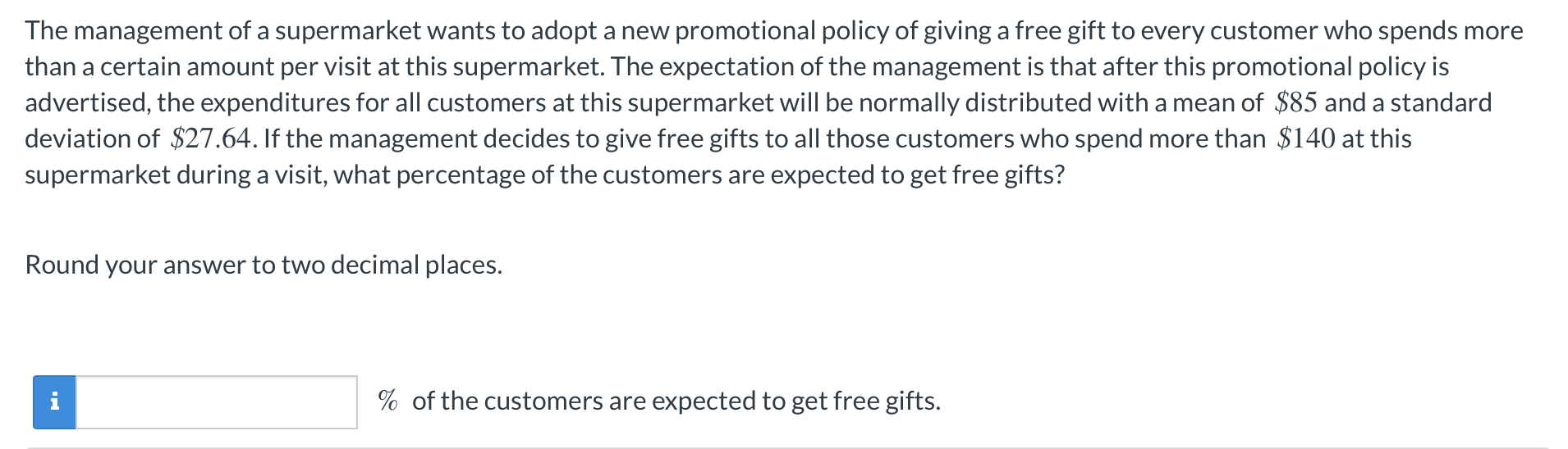 Solved The management of a supermarket wants to adopt a new | Chegg.com