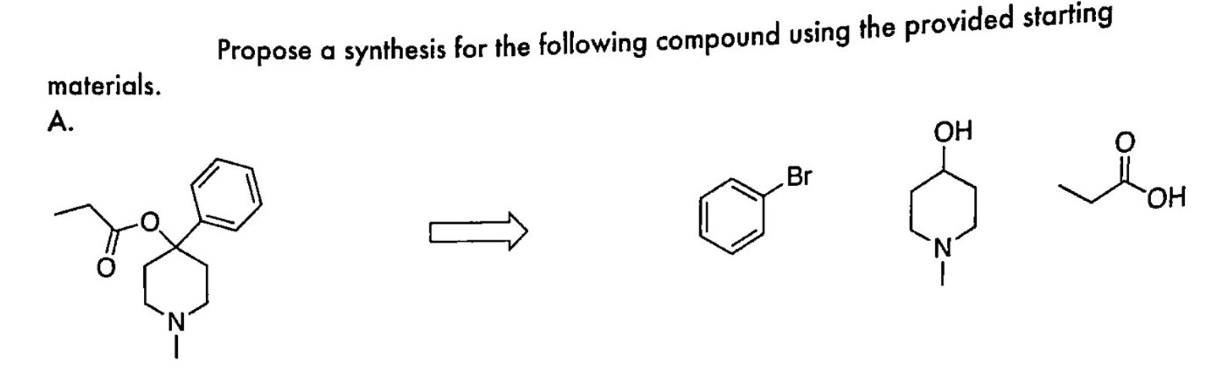Solved Propose a synthesis for the following compound using | Chegg.com