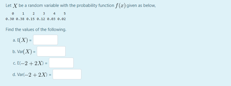 Solved Let X be a random variable with the probability | Chegg.com