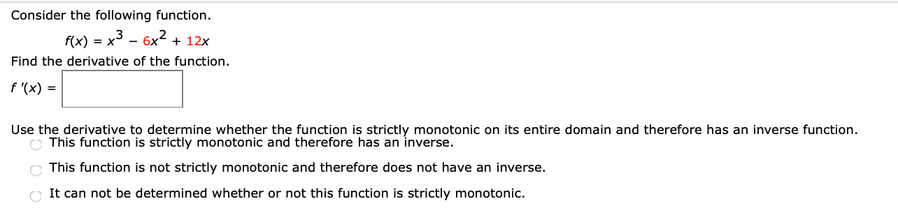Solved Consider the following function. f(x) = x3 – 6x2 + | Chegg.com