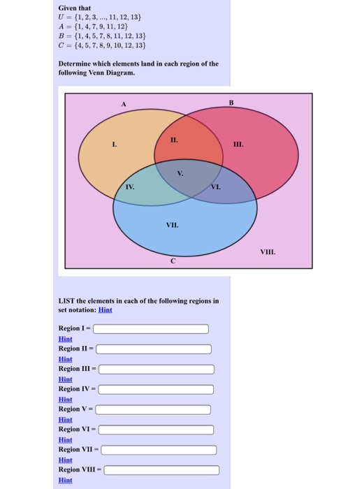 Solved Given that U-1,2,3,.., .11, 12, 13) A (1,4,7,9, 11, | Chegg.com