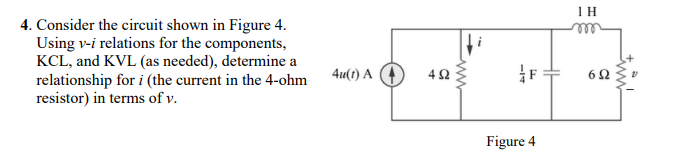 Solved 1Η 4. Consider the circuit shown in Figure 4. Using | Chegg.com