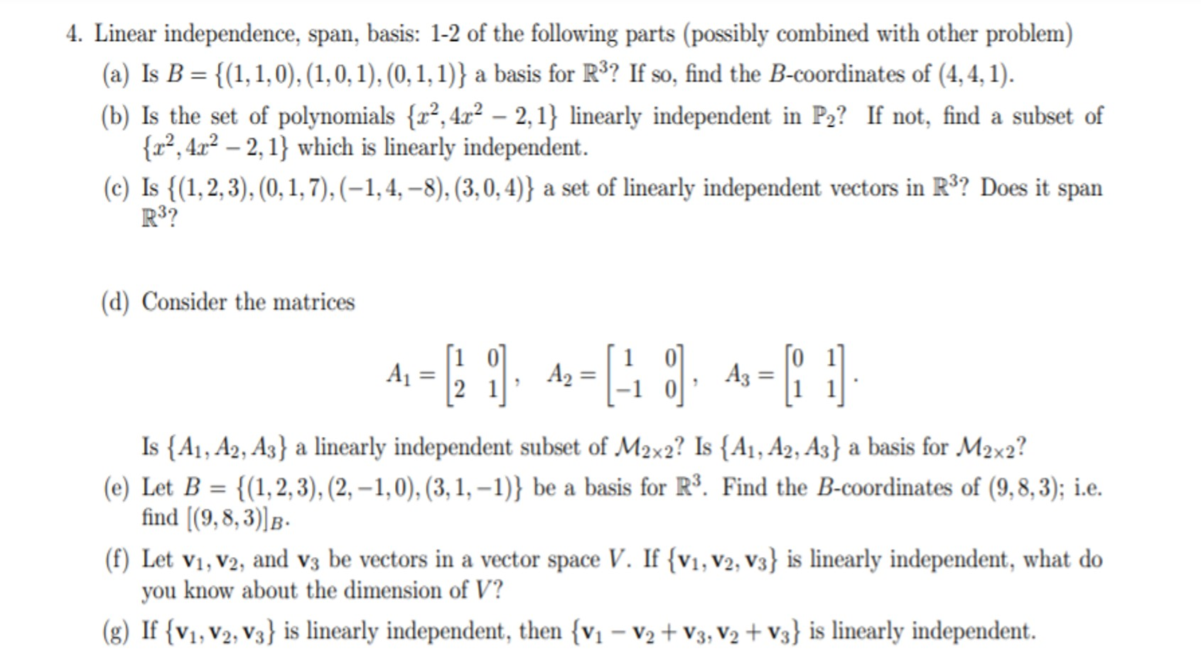 The Vector Space of Polynomials: Span, Linear Independence, and Basis 