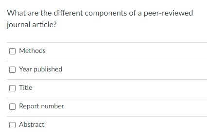 Solved What are the different components of a peer-reviewed 