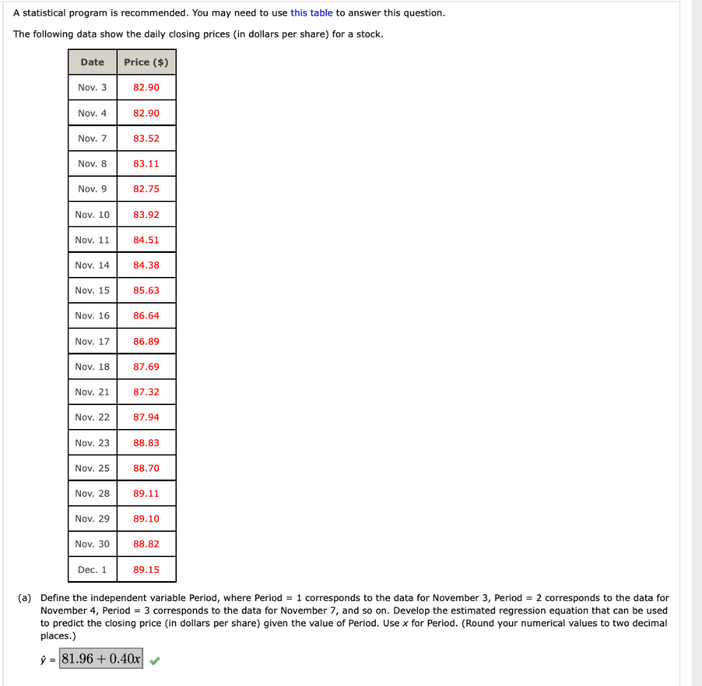 Solved A Statistical Program Is Recommended. You May Need To | Chegg.com