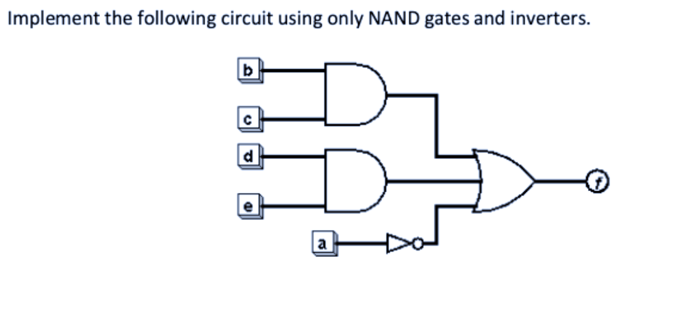 Solved Implement The Following Circuit Using Only NAND Gates | Chegg.com