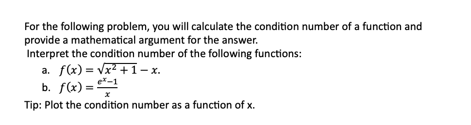 Solved For the following problem, you will calculate the | Chegg.com