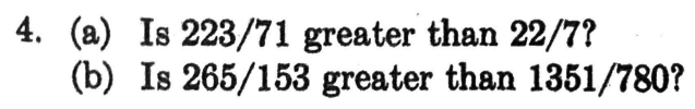 5 7 and 15 21 which is greater