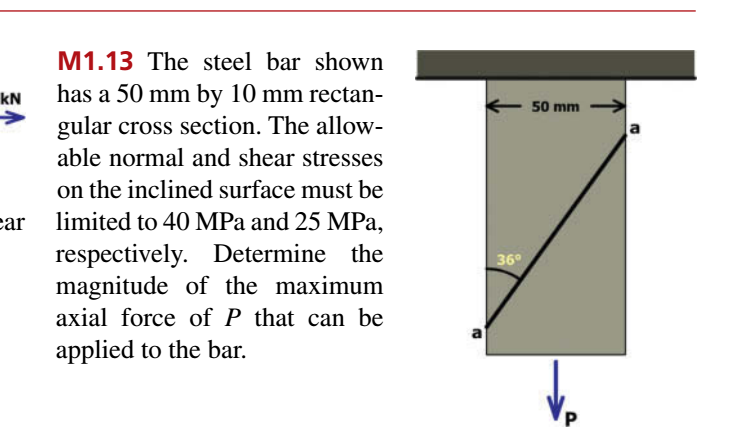 Solved M1.13 The steel bar shown has a 50 mm by 10 mm | Chegg.com