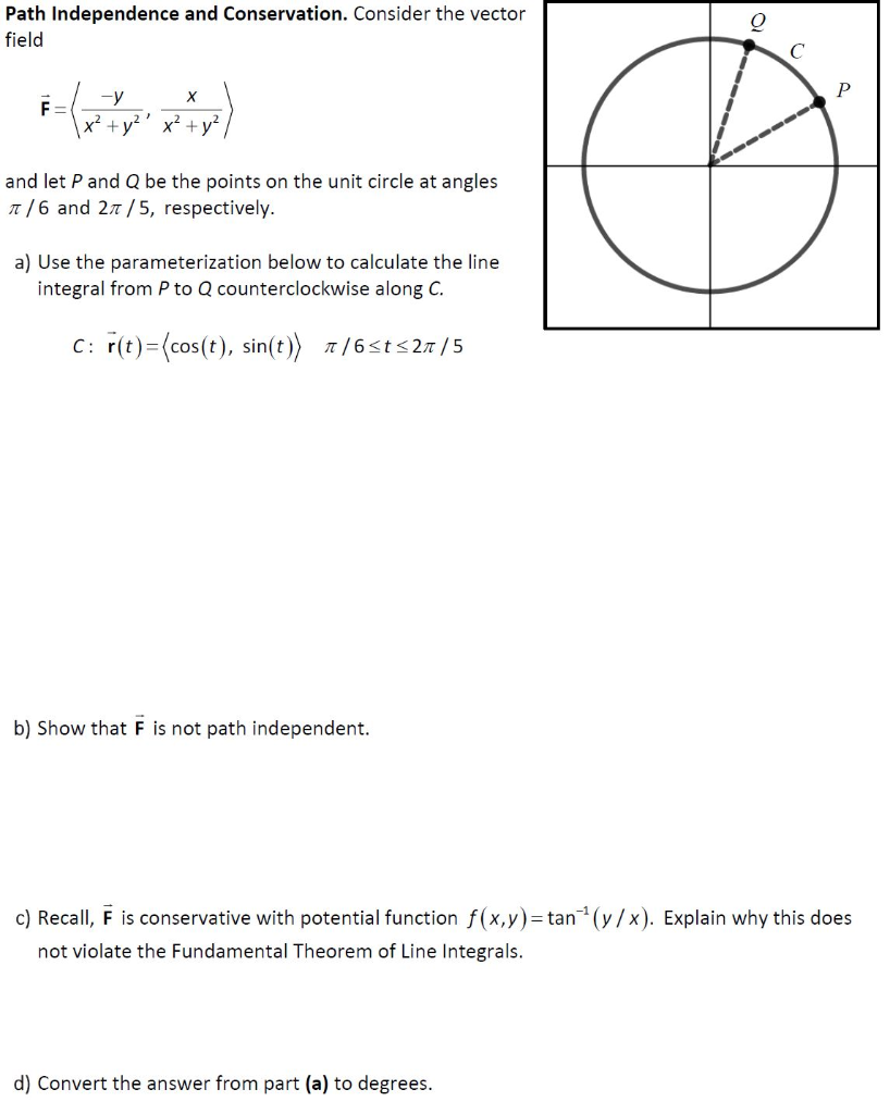 Solved Path Independence and Conservation. Consider the | Chegg.com